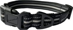 H&B sports reflective collar adj medium black