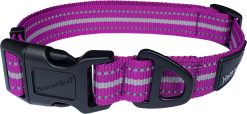 H&B sports reflective collar adj large purple