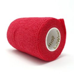 Aniwrap Cohesive Bandage - Plain Red 7.5cm