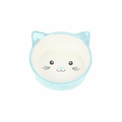 Polka Cat Bowl - Blue