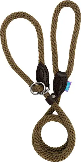 DOG & CO 14mm Softtouch Slip Rope Lead KHAKI