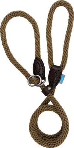 DOG & CO 8mm Softtouch Slip Rope Lead KHAKI