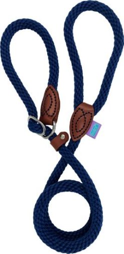 DOG & CO 8mm Softtouch Slip Rope Lead NAVY
