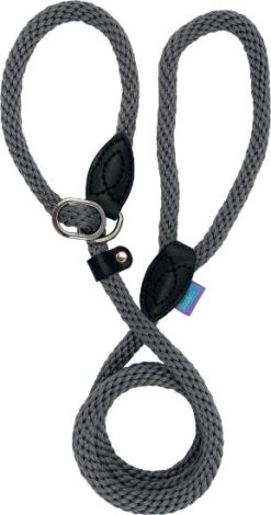 DOG & CO 14mm Softtouch Slip Rope Lead GREY