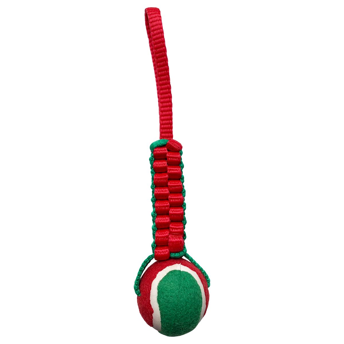 H&B Xmas Plaited Rope with Ball Toy