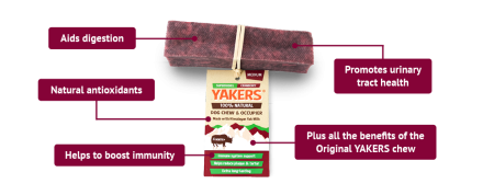 Yakers Dog Chew Cranberry Medium