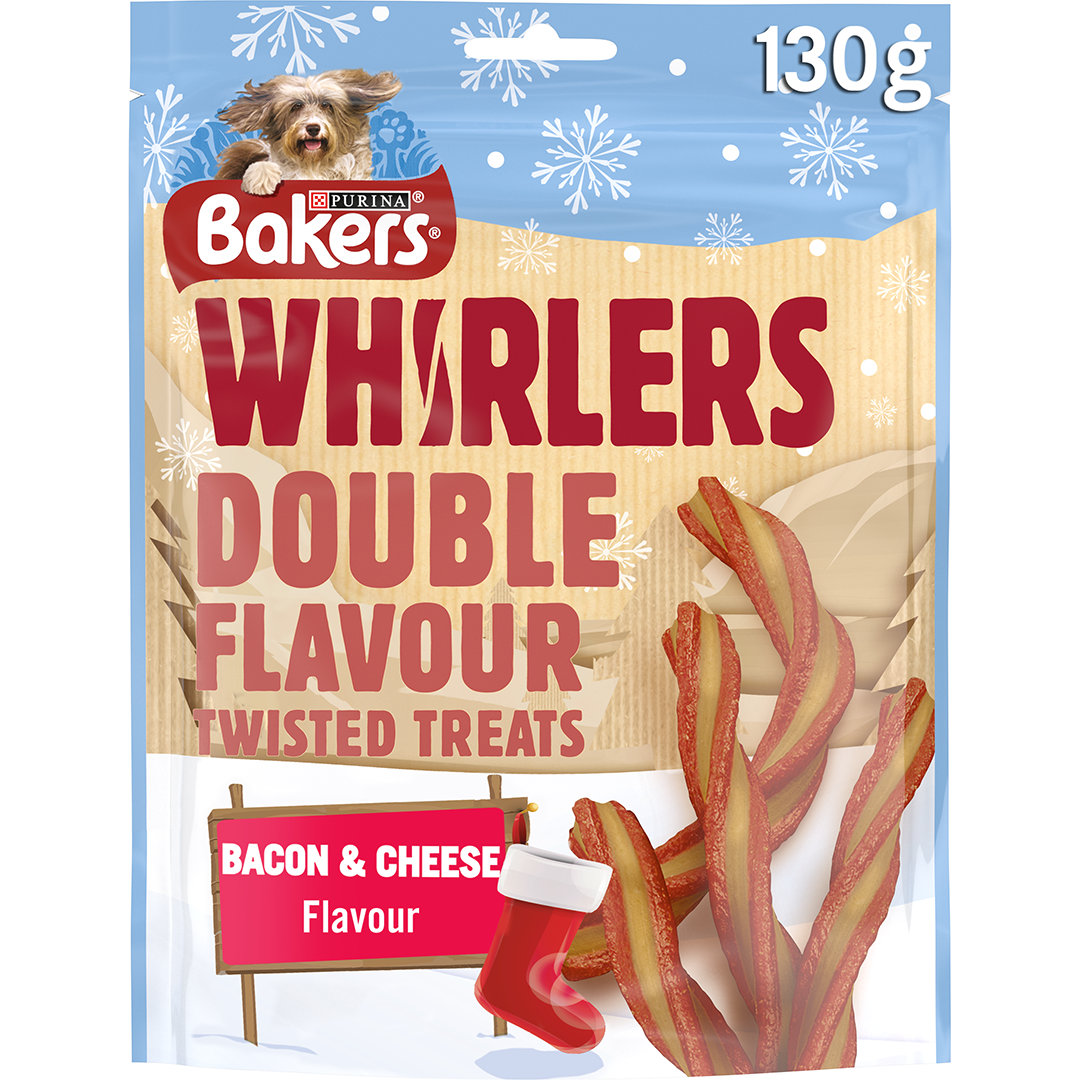 Buy Bakers Dog Treat MAXI Whirlers Bacon & Cheese 270G Save with