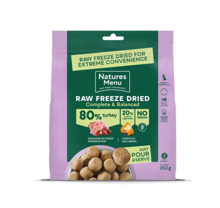 Natures Menu Freeze Dried 80/20 Turkey 250g