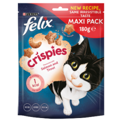 Felix Crispies Cat Treat Salmon and Trout 180G