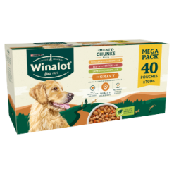 Winalot Perfect Portions Adult Dog Wet Chicken&Carrots, Beef&Potatoes, Lamb&Carrots in Gravy 40x100G
