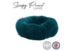 50cm Super Soft Plush Donut Bed TEAL