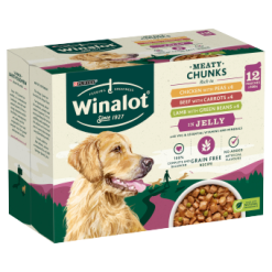 Winalot Perfect Portions Adult Dog Wet Beef&Carrots & Chicken&Peas in Jelly 12x100g (Grain Free)