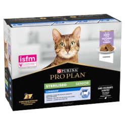 PRO PLAN? Senior 7+ Sterilised Maintenance with Turkey in Gravy Wet Cat Food Pouches 10x75g