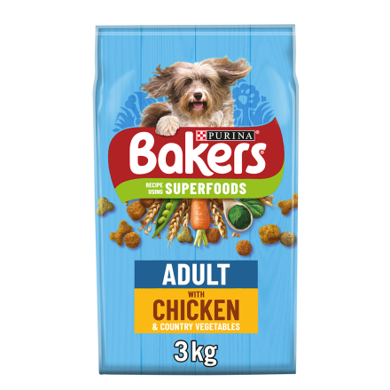Bakers Adult Dog Food Chicken and Vegetable 3KG
