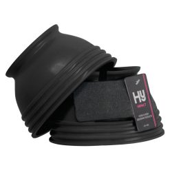 Hy Equestrian Ringed Over Reach Boots - XL - Black