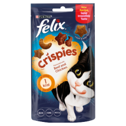 Felix Crispies Cat Treat Beef and Chicken 45G