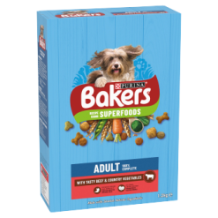 Bakers Adult Dog Food Beef and Vegetable 1.2KG