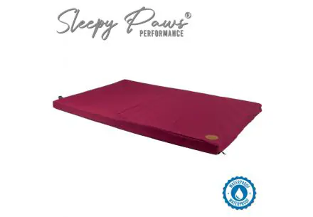 Waterproof Flat Pad Bed Burgundy 122x76cm