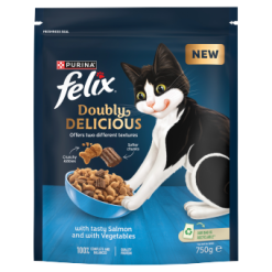 Felix Doubly Delicious Salmon & Veg 750g