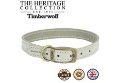 Timberwolf Leather Collar Light Grey 26-31cm