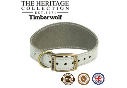 Timberwolf Whippet Leather Collar Light 30-34cm