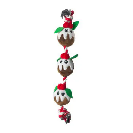 HP Christmas Pudding Rope Dog Toy