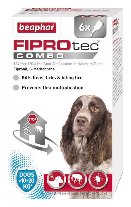 Beaphar FIPROtec COMBO for Medium Dogs 6 pipettes