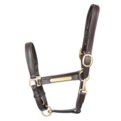 Hy Equestrian Leather Head Collar - Cob - Black