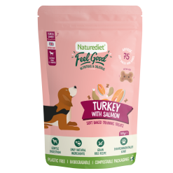 Naturediet Feel Good Turkey with Salmon Soft Baked Training Treats (100g)