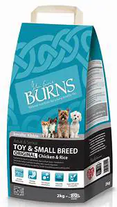 Burns Senior+ Toy & Small Breed - Chicken & Brown Rice 2KG