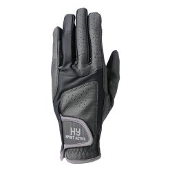 Hy Sport Active Riding Gloves - Black/Pencil Point Grey - Medium