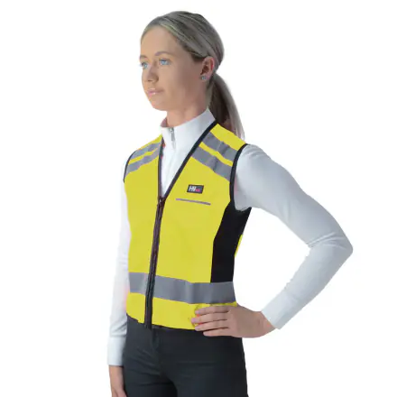 HyVIZ Waistcoat - Please Pass Wide & Slow - L - Yellow