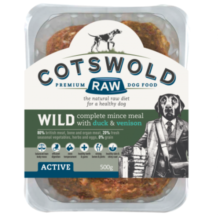 Cotswold 80/20 Adult Working Active Wild?- Duck and Venison 500g