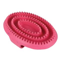 Lincoln Rubber Curry Comb - Large - Cerise Pink