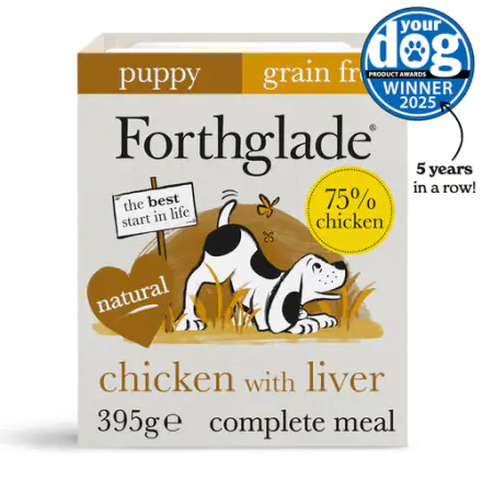 Forthglade GRAIN FREE Complete PUPPY Chicken with Liver, 395G SINGLE