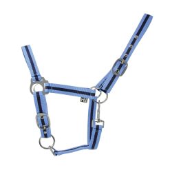Hy Equestrian Duo Head Collar - Pony - Navy/Light Blue