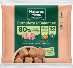 Natures Menu 50% Turkey & 30% Rabbit Nuggets 1kg