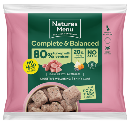 Natures Menu 80% Turkey and Venison Nuggets 1KG