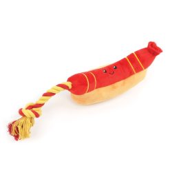 HP  Ropee Hot Dog Dog Toy
