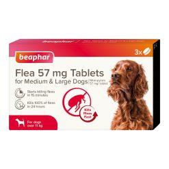 Beaphar Flea Tablets for Medium & Large Dogs (over 11kg) x3