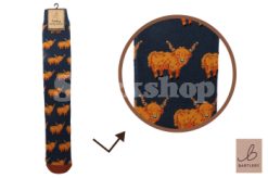 BARTLEBY? FUNKY WELLY SOCK 6 - 11 HIGHLAND COW