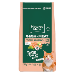 Natures Menu Cat High in Meat Salmon Kibble 1.25kg