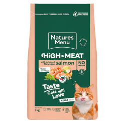 Natures Menu Cat High in Meat Salmon Kibble 3kg