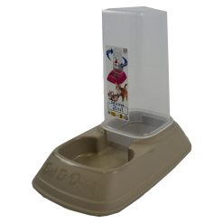 HP Mini Gravity Fed Food And Water Feeder - Small Mocha/ Dusty Blue 20x13.5x19cm 0.7l (mixed)