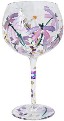Dragonflies & Daises Gin Glass, 22cm