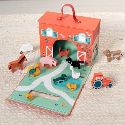 Wooden farm playset, 24cm