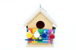 Wooden Paint Own Bird House, 15cm