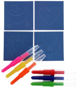 Magic Rainbow Coloured Blow Pens, 15.2cm