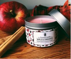 Apple & Cinnamon Scented Tin Candle, 100ml