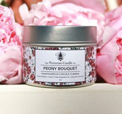 Peony Bouquet Scented Tin Candle, 100ml